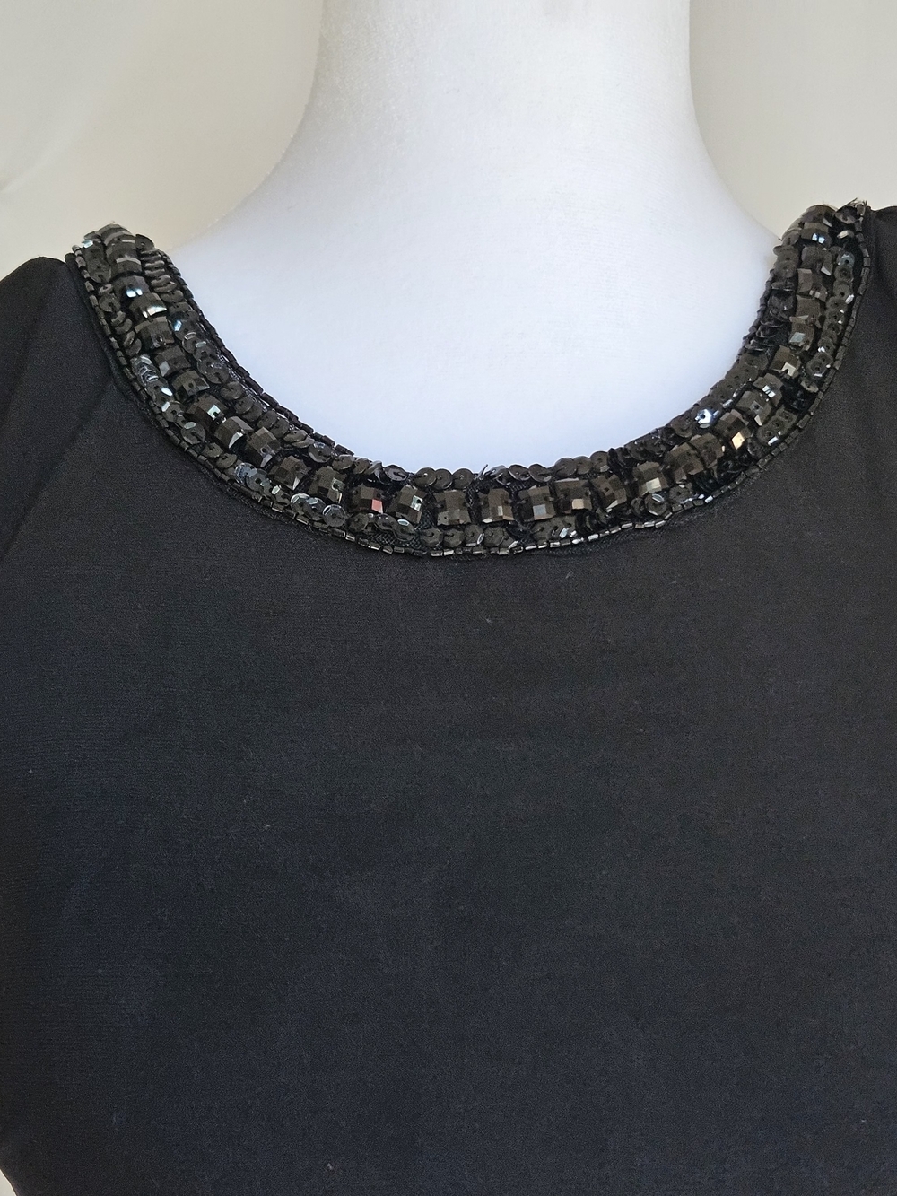 Josh & Jazz Black Embellished Bodycon Dress Strappy Open Back Mini Dress Size 2 - Picture 6 of 12